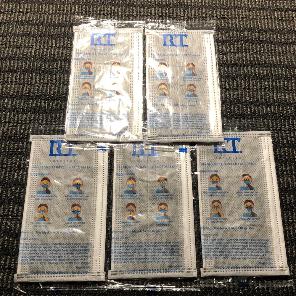 🛍️ RT Traveler Disposable Face Masks (5)